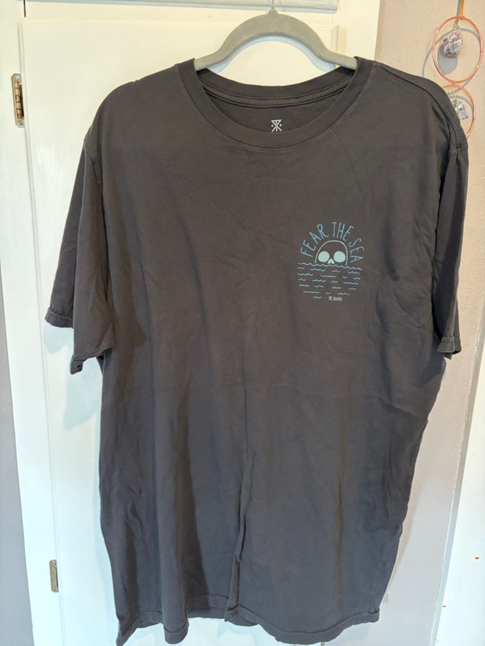 Fear The Sea Graphic Tee - Charcoal size XL